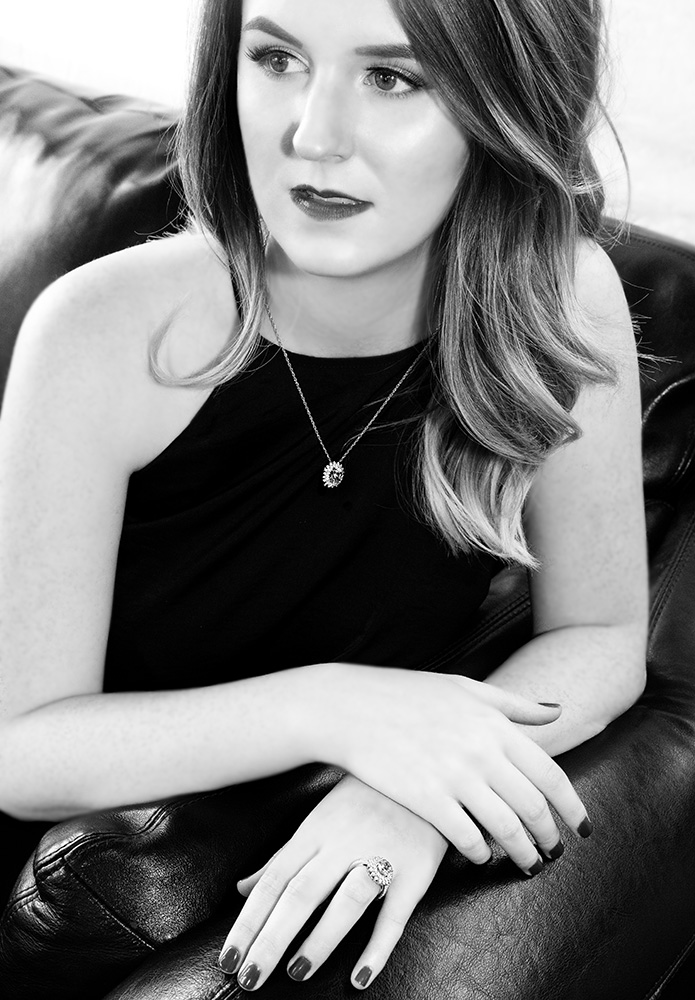 Girl wearing matching Purvis neckless and ring jewelry set. Alyssa Bryn Photography. Bryssa. Bryssa Blog.